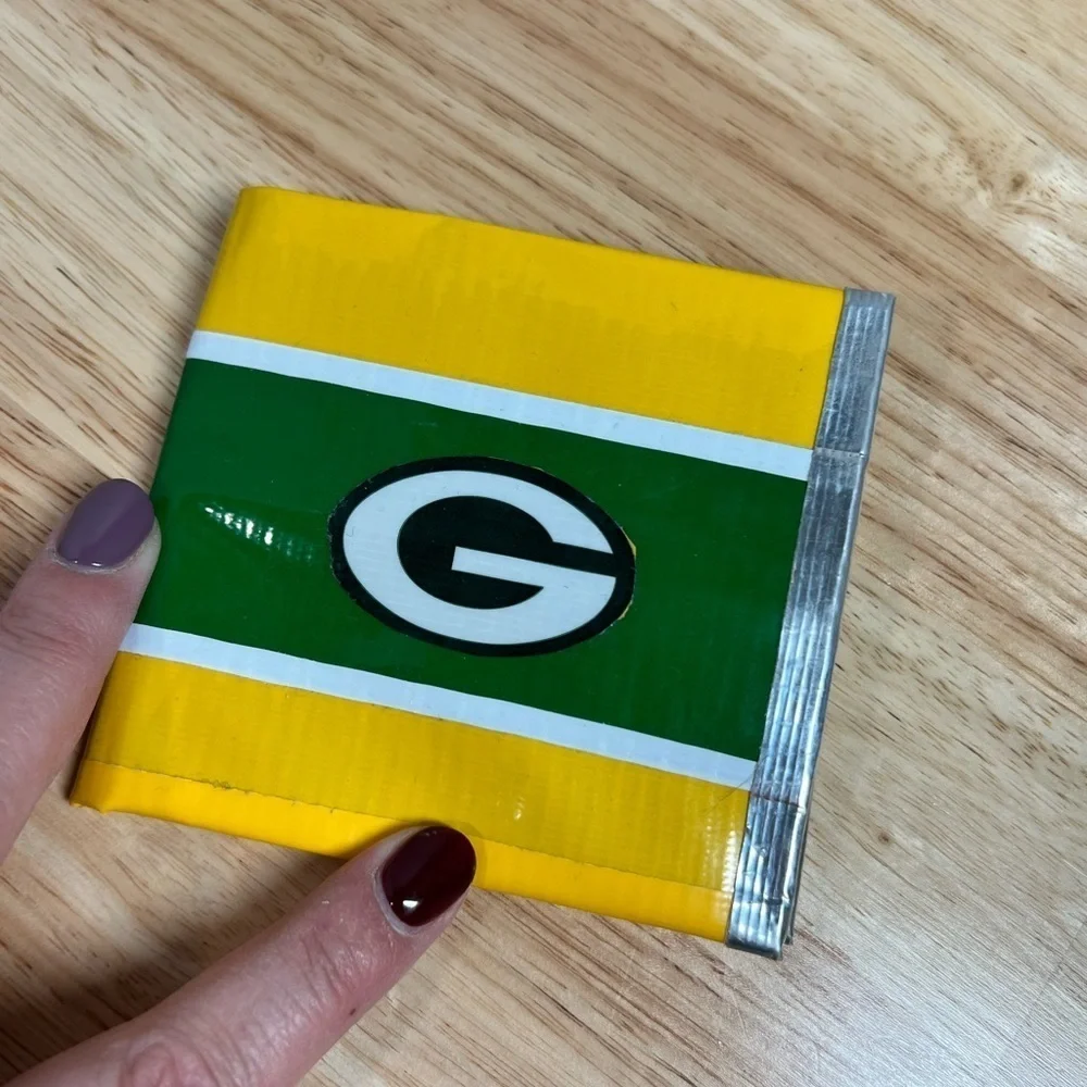 Green Bay Packers Duct Tape Wallet - Hand Made!